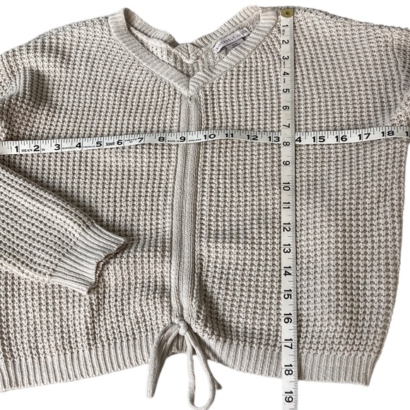 Sincerely Jules Taupe Cinched Front Sweater - Picture 9 of 11